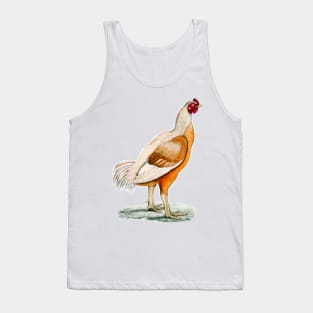 Giant Rooster vintage colorful illustration in drawing Tank Top